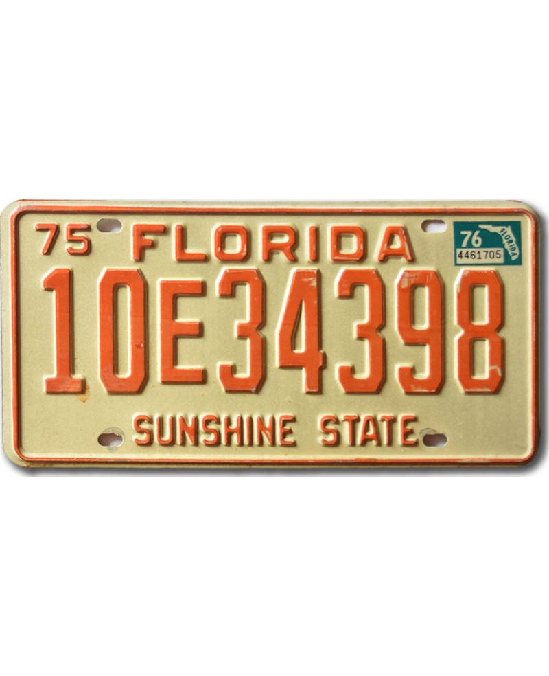 Tablica rejestracyjna USA Florida 1975 Sunshine State 10E34398