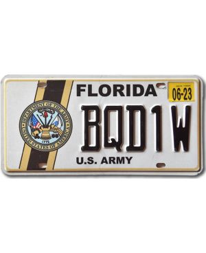 Tablica rejestracyjna USA Florida US Army BQD1W