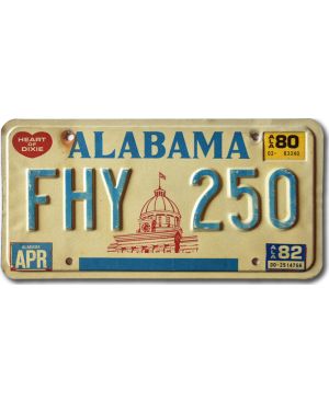 Americká SPZ Alabama Capitol FHY 250