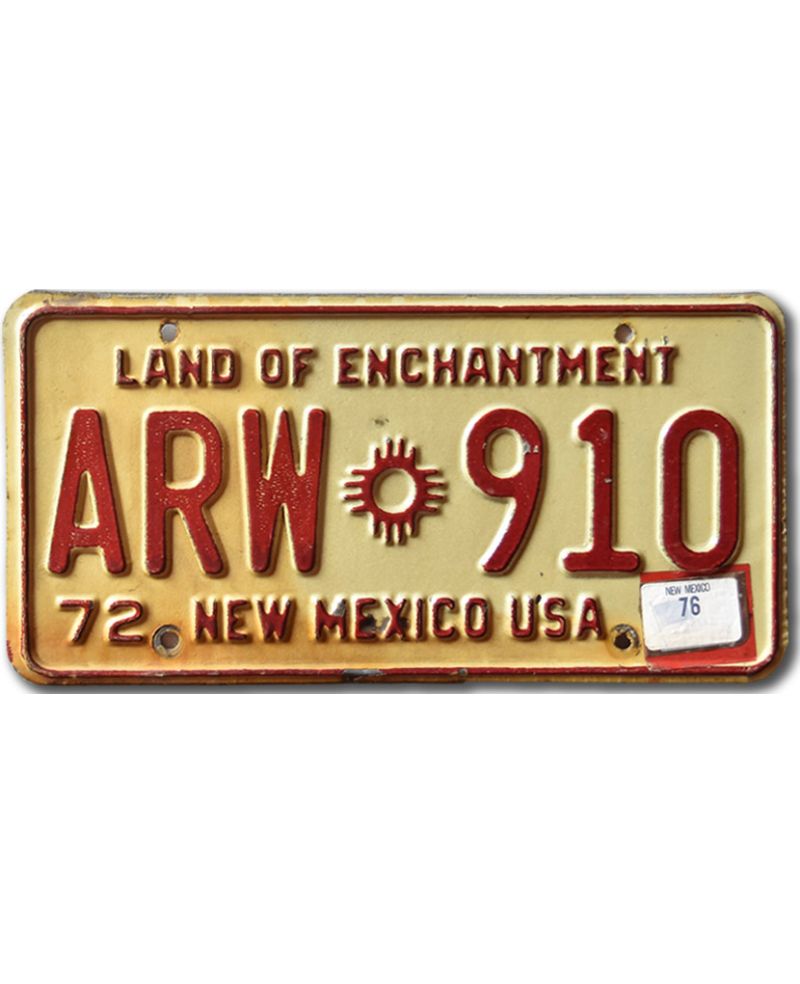 Americká SPZ New Mexico 1972 ARW 910