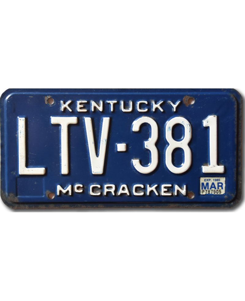 Tablica rejestracyjna USA Kentucky Blue LTV-381