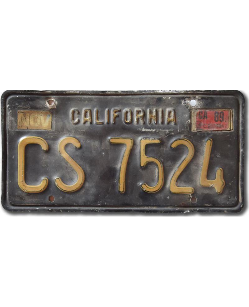 Tablica rejestracyjna USA California 1963 Black CS 7524