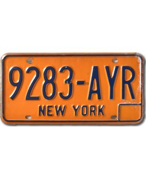 Tablica rejestracyjna USA New York Yellow 9283-AYR