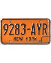 Tablica rejestracyjna USA New York Yellow 9283-AYR