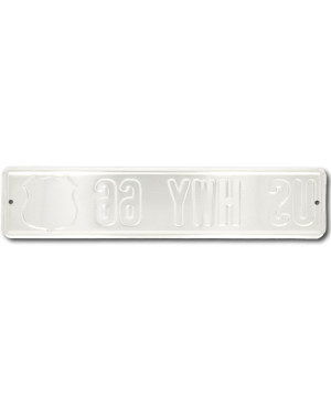 Tablica metalowa US HWY 66 white 45 cm x 10 cm