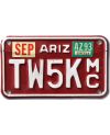 Motocyklowa Tablica Rejestracyjna USA Arizona TW5K MC