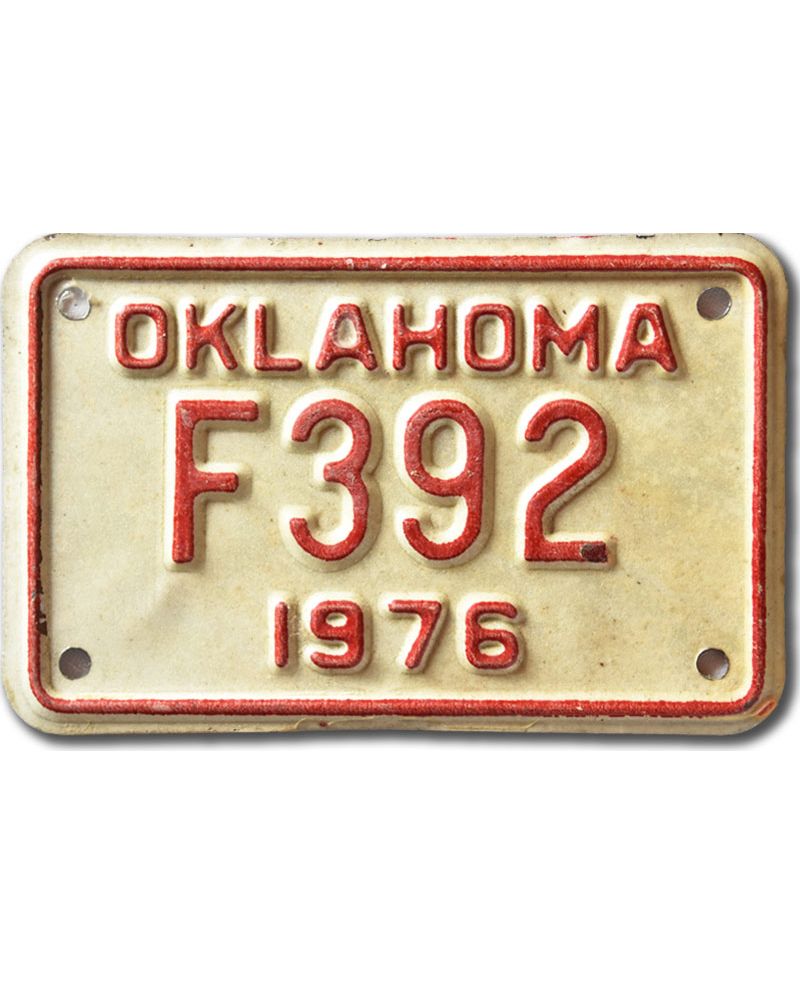 Moto americká SPZ Oklahoma 1976 F392