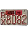 Motocyklowa Tablica Rejestracyjna USA Massachusetts RX8082