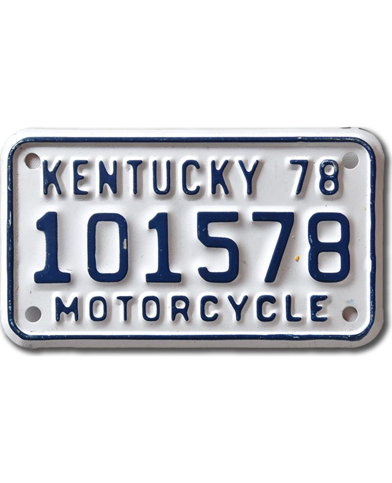 Motocyklowa Tablica Rejestracyjna USA Kentucky 101578