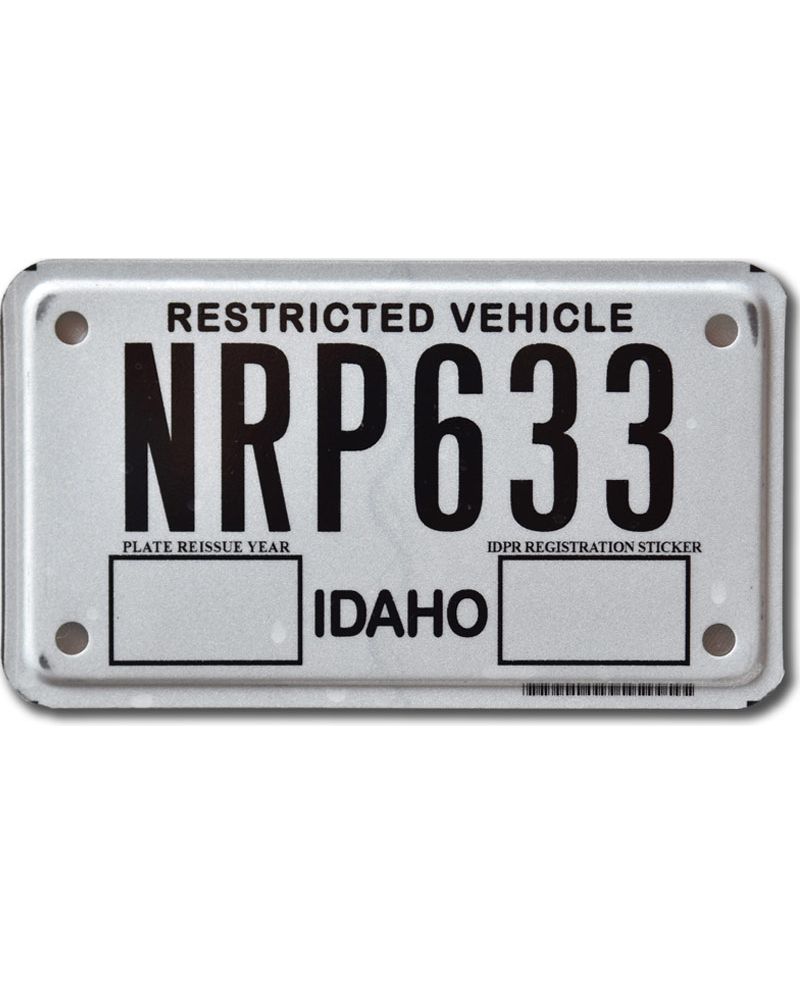 Motocyklowa Tablica Rejestracyjna USA Idaho Restricted NRP633