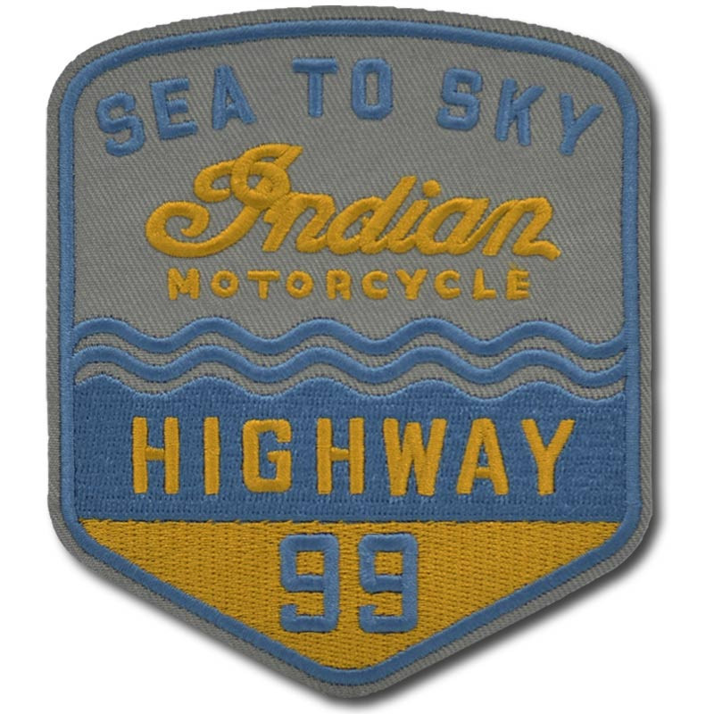Moto nášivka Indian Motorcycle Sea to Sky 10 cm x 9 cm