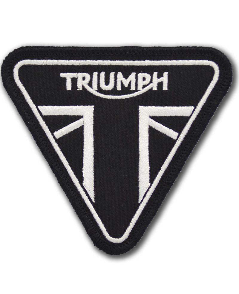 Moto nášivka Triumph triangle BW 8 cm x 7 cm