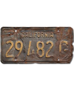 Tablica rejestracyjna USA California 1963 Black 29 482 G