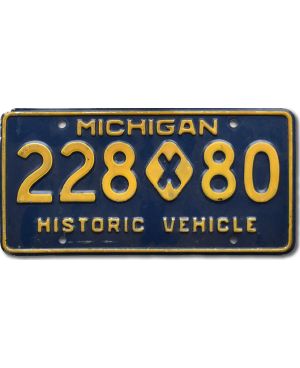 Tablica rejestracyjna USA Michigan Historic Vehicle 228-80