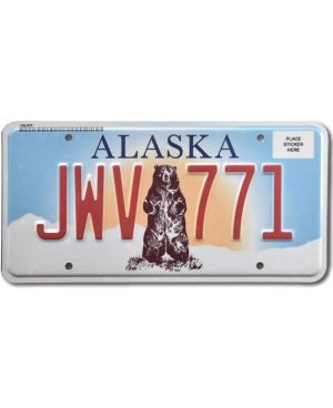 Tablica rejestracyjna USA Alaska Grizzly Bear JWV 771