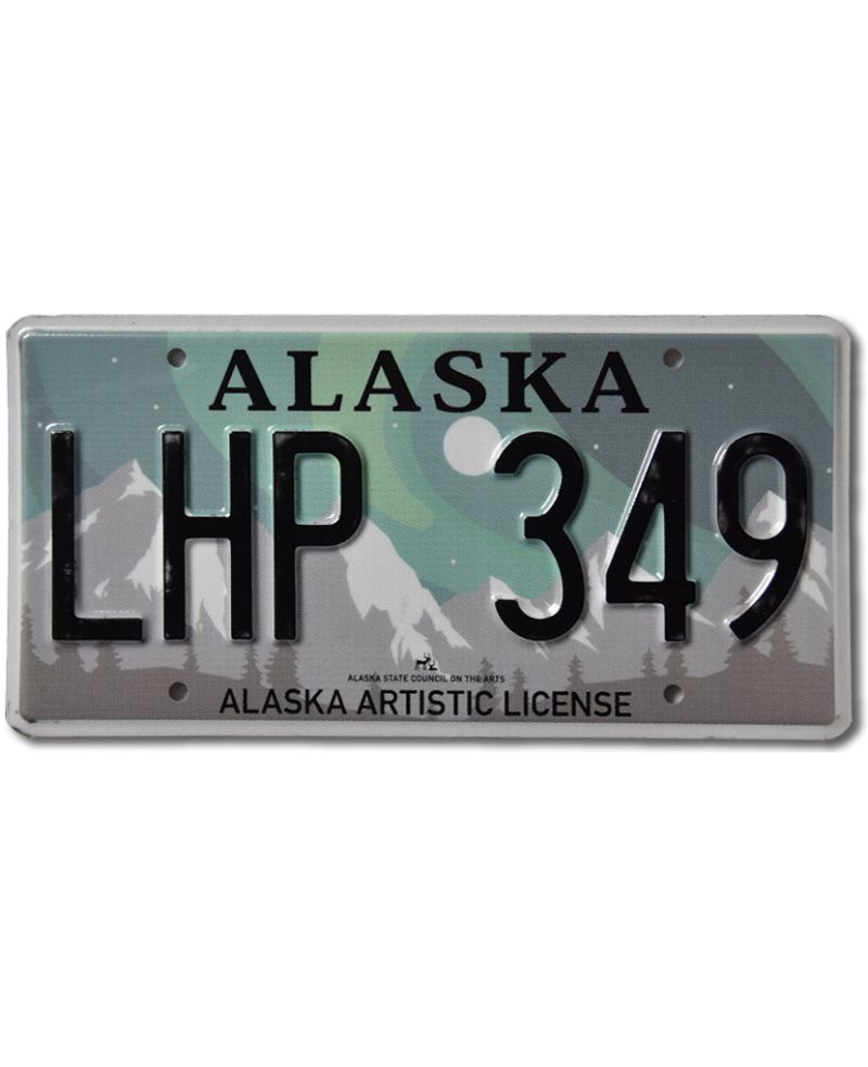 Tablica rejestracyjna USA Alaska Aurora Borealis LHP 349