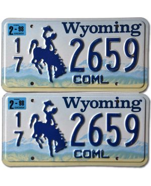 Tablica rejestracyjna USA Wyoming Coml 2659 para