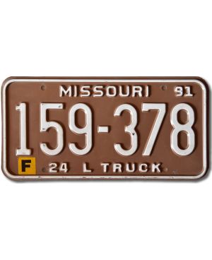 Tablica rejestracyjna USA Missouri Brown Truck 159-378