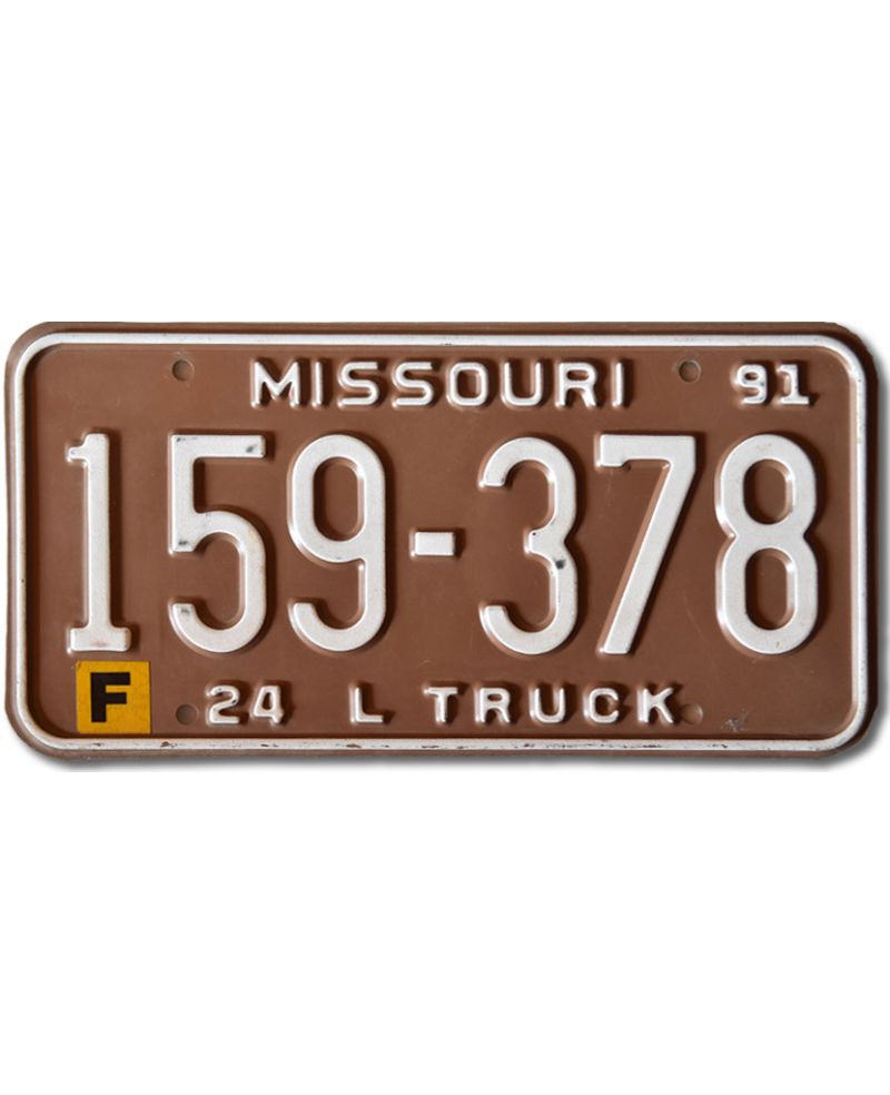 Americká SPZ Missouri Brown Truck 159-378