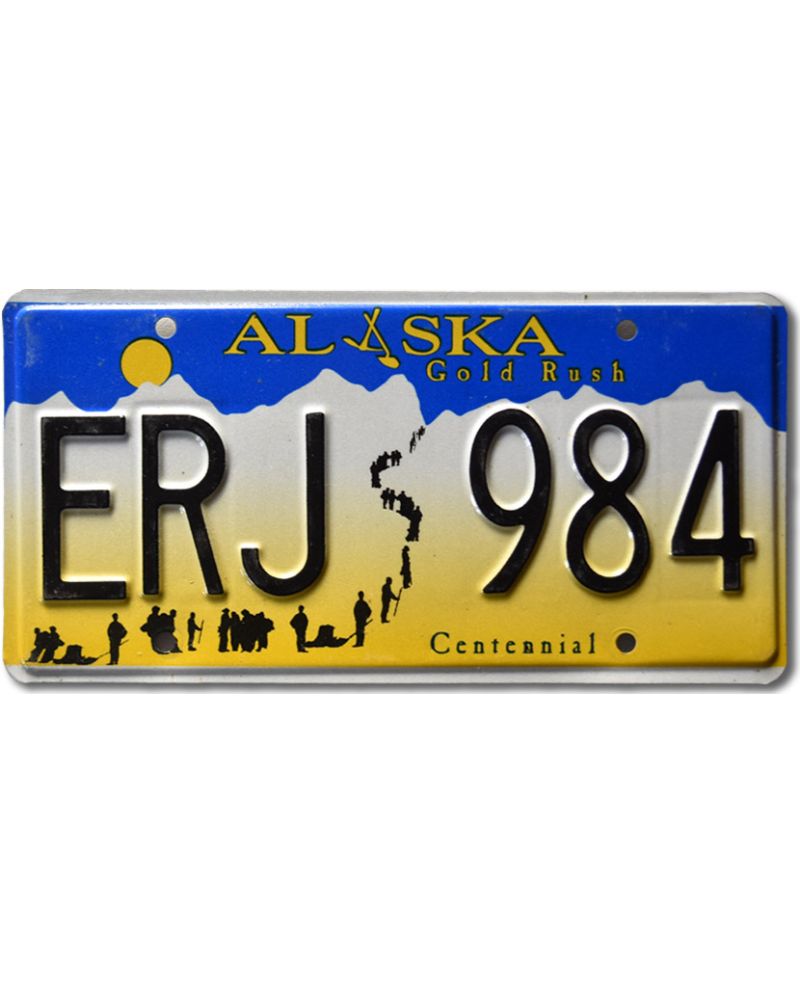 Tablica rejestracyjna USA Alaska Gold Rush ERJ 984