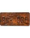 Tablica rejestracyjna USA Florida 1950 Rusty 8W-935