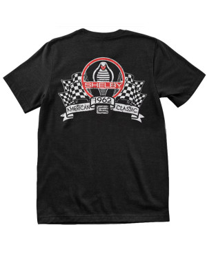 Pánské tričko Shelby Checkers Flags černé záda