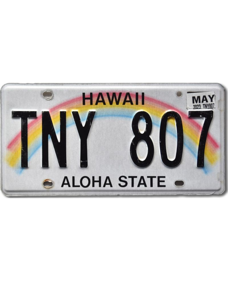 Tablica rejestracyjna USA Hawaii Rainbow TNY 807