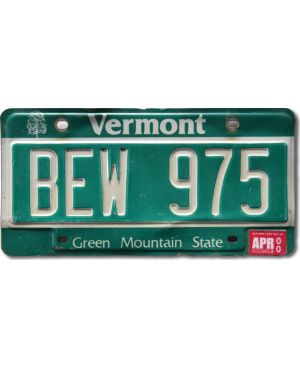 Tablica rejestracyjna USA Vermont Green Mountain BEW 975