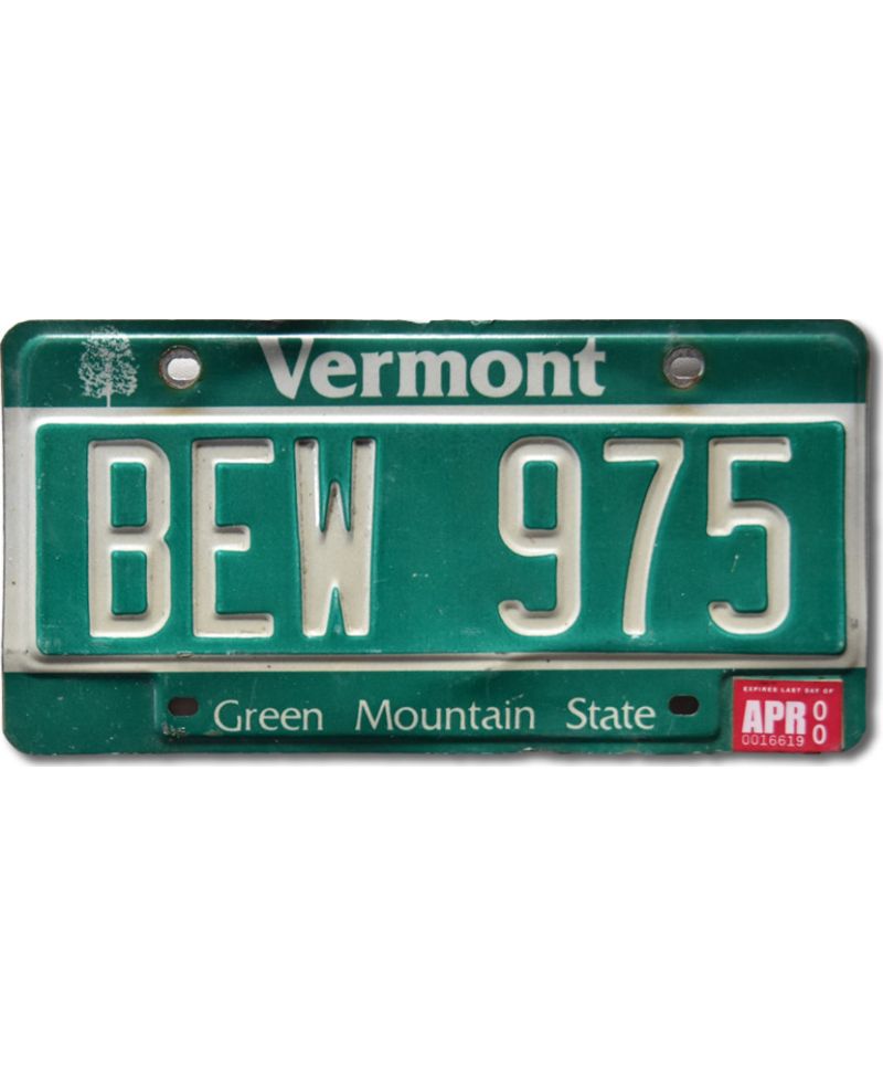 Americká SPZ Vermont Green Mountain BEW 975