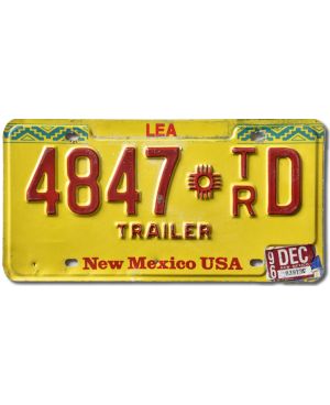 Tablica rejestracyjna USA New Mexico Trailer 4847 TRD