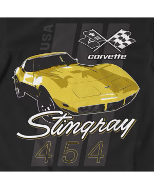 Koszulka męska Chevrolet Corvette Stingray 454 czarna