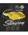 Koszulka męska Chevrolet Corvette Stingray 454 czarna