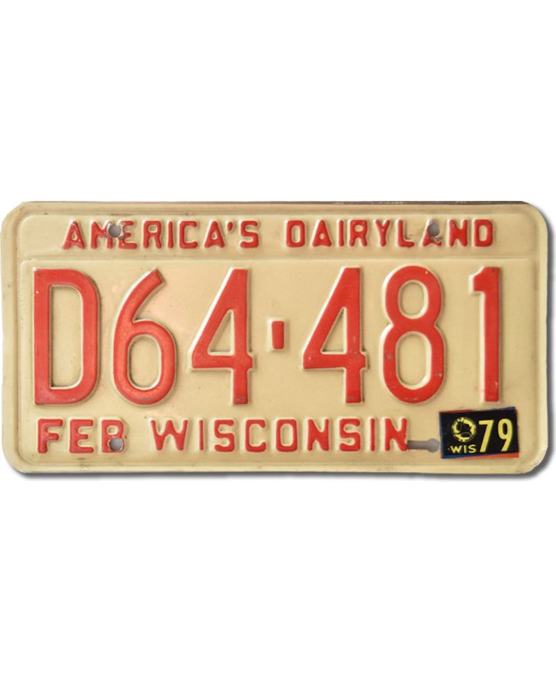 Tablica rejestracyjna USA Wisconsin Dairyland D64-481