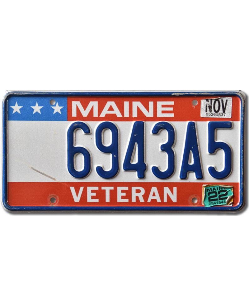 Tablica rejestracyjna USA Maine Veteran 6943A5