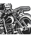 Naszywka duża Skeleton on Bike XXL na plecy 30 cm x 24 cm