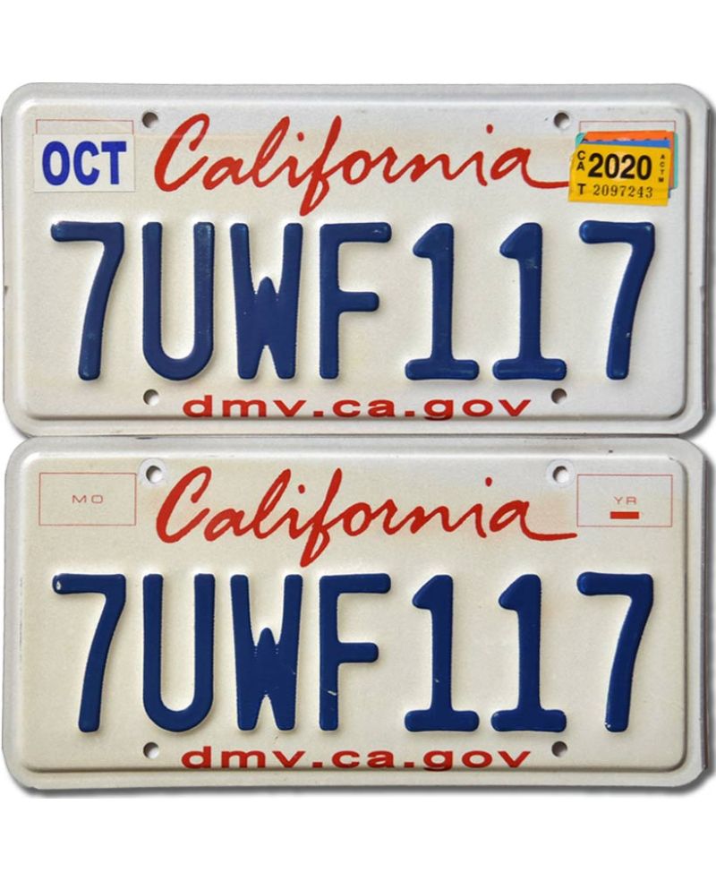 Americká SPZ California 7UWF117 pár