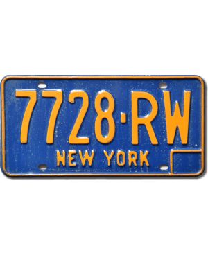 Tablica rejestracyjna USA New York Blue 7728-RW