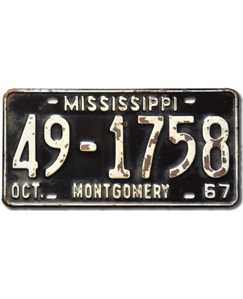 Americká SPZ Mississippi 1967 Montgomery 49-1758