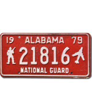 Tablica rejestracyjna USA Alabama 1979 National Guard 21816