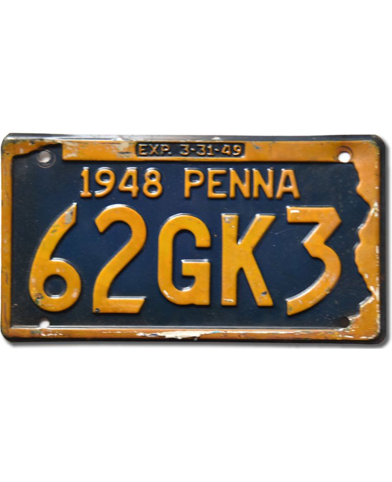 Americká SPZ Pennsylvania 1948 Penna 62GK3