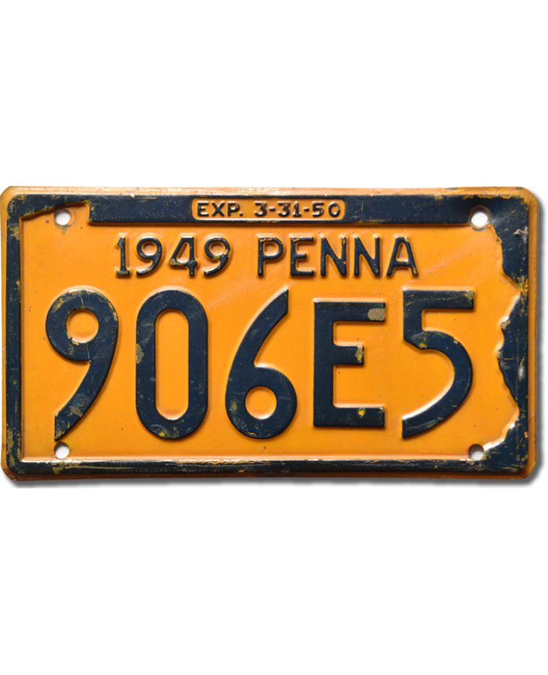 Tablica rejestracyjna USA Pennsylvania 1949 Penna 906E5