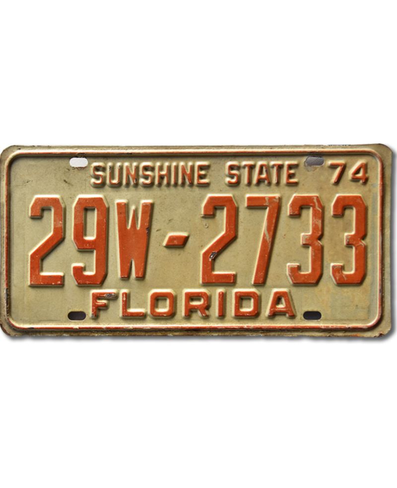 Americká SPZ Florida 1974 Sunshine State 29W-2733