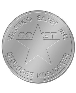 Tablica metalowa Texaco - The Texas Company 30 cm