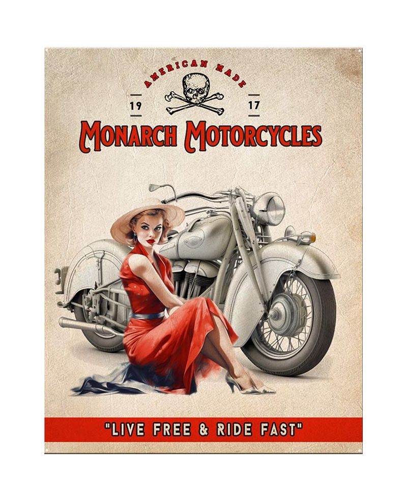 Tablica metalowa Monarch Motorcycles 40 cm x 32 cm