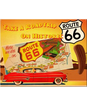 Tablica metalowa Route 66 Roadtrip 32 cm x 40 cm