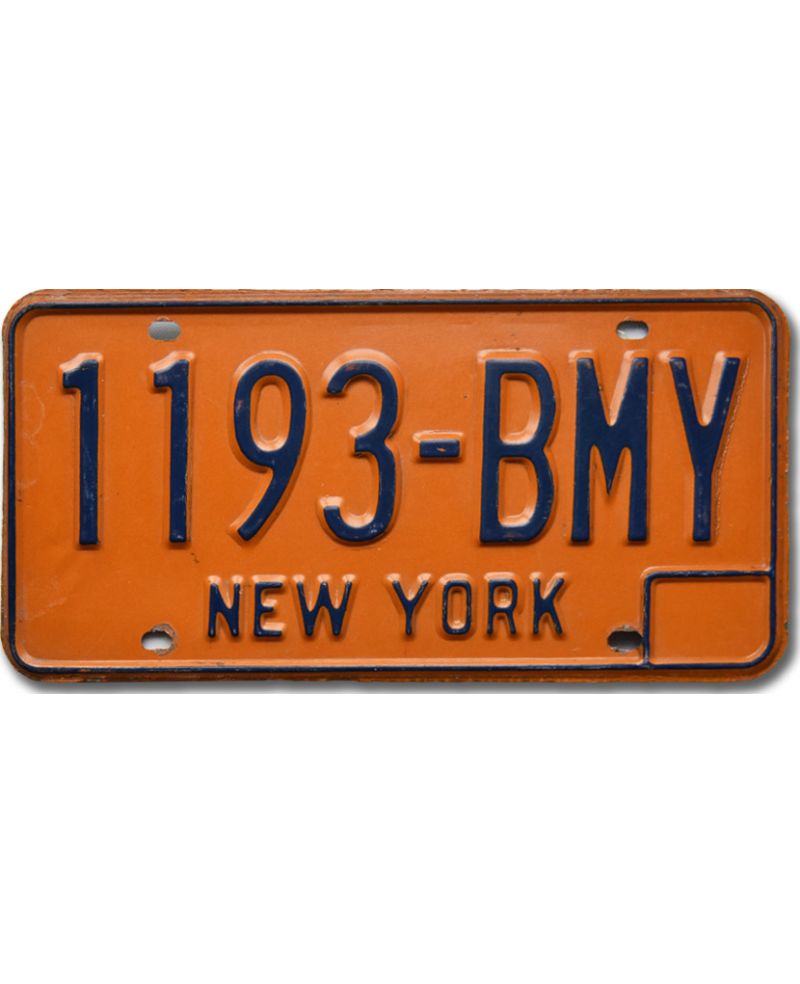 Tablica rejestracyjna USA New York Orange 1193-BMY