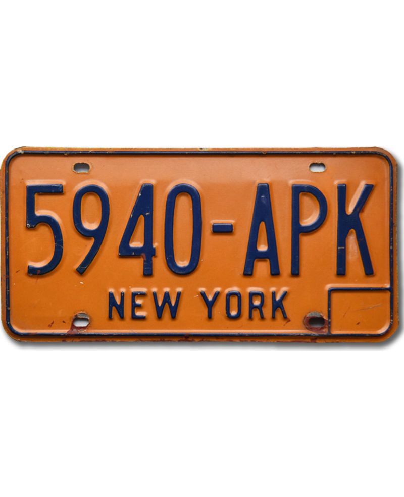 Americká SPZ New York Orange 5940-APK