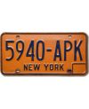 Tablica rejestracyjna USA New York Orange 5940-APK