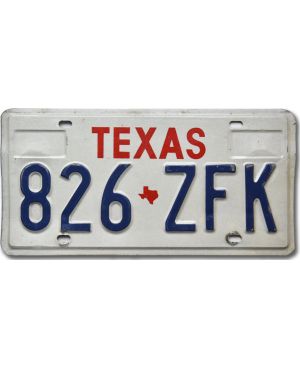 Tablica rejestracyjna USA Texas Red 826-ZFK