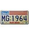 Tablica rejestracyjna USA South Dakota Stripes MG 1964